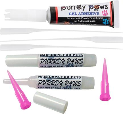 Show full view: Purrdy Paws Soft Cat Nail Caps, 40 count, Ruby Red Glitter, Medium slide 6 of 10