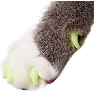 Purrdy Paws Soft Cat Nail Caps, 40 count, Small, Ultra Glow in the Dark