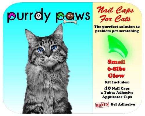 Show full view: Purrdy Paws Soft Cat Nail Caps, 40 count, Small, Ultra Glow in the Dark slide 8 of 13