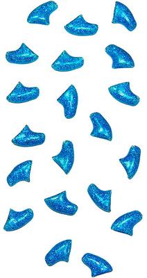 Show full view: Purrdy Paws Soft Cat Nail Caps, Blue Glitter, Large, 20 count slide 6 of 11