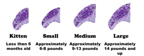 Show full view: Purrdy Paws Soft Cat Nail Caps, Purple Glitter, X-Small, 40 count slide 2 of 10