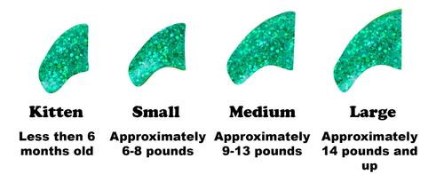 Show full view: Purrdy Paws Soft Cat Nail Caps, Seafoam Glitter, Medium, 40 count slide 2 of 10