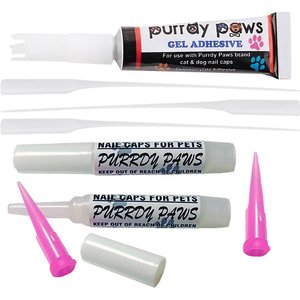 Purrdy Paws Soft Cat Nail Caps, Sky Blue, Medium, 40 count