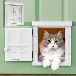Purrfect Portal Beacon Hill Plastic Interior Dog & Cat Door, White, Large