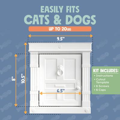 Show full view: Purrfect Portal Beacon Hill Plastic Interior Dog & Cat Door, White, Large slide 6 of 8