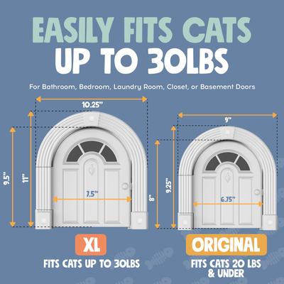 Show full view: Purrfect Portal Meow Manor Plastic Interior Cat Door, White, X-Large slide 6 of 7