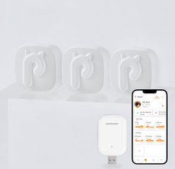 PurrSong LavvieTAG & Scanner Health Fitness Tracker Cat ID Tag, 3 count