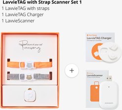 PurrSong LavvieTAG & Scanner Health Fitness Tracker Cat ID Tag with Strap, 1 count slide 2 of 7