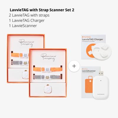Show full view: PurrSong LavvieTAG & Scanner Health Fitness Tracker Cat ID Tag with Strap, 2 count slide 2 of 8