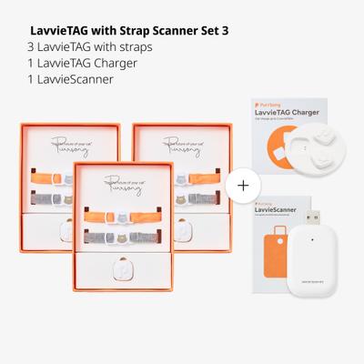 Show full view: PurrSong LavvieTAG & Scanner Health Fitness Tracker Cat ID Tag with Strap, 3 count slide 3 of 9
