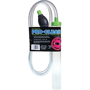 Python Pro-Clean Gravel Washer & Siphon Kit with Squeeze Siphon Starter for Fish Aquarium, Large