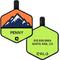 Show in main carousel: QALO Neon Mountain Personalized Dog ID Tag slide 1 of 1