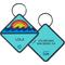 Show in main carousel: QALO Personalized Bluetooth Enabled TraQ Ocean Sunrise Silicone Dog ID Tag slide 1 of 5