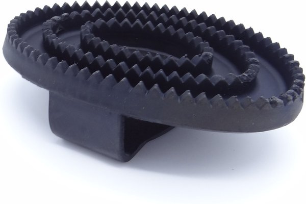 QiK Soft Rubber Curry Comb, Black