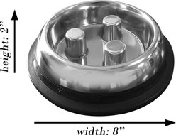 QT Dog Brake-Fast Non-Skid Stainless Steel Dog & Cat Bowl, 2-cup slide 2 of 5