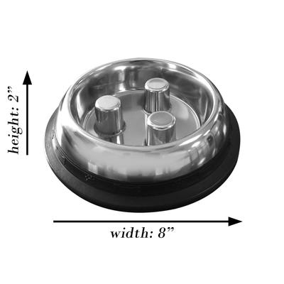 Show full view: QT Dog Brake-Fast Non-Skid Stainless Steel Dog & Cat Bowl, 2-cup slide 2 of 7