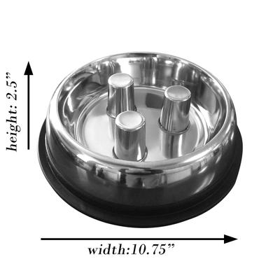 Show full view: QT Dog Brake-Fast Non-Skid Stainless Steel Dog & Cat Bowl, 5-cup slide 2 of 8