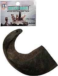 QT Dog Buffalo Hornz Water Buffalo Horn Dog Treat, Medium