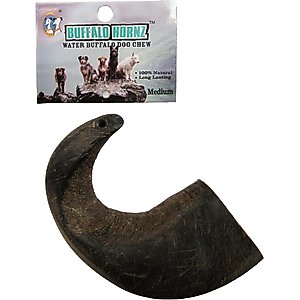 QT Dog Buffalo Hornz Water Buffalo Horn Dog Treat, Medium