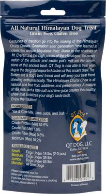 Show full view: QT Dog Churpi Chews Natural Himalayan Yak Milk Dog Treats, Jumbo, 1 count slide 3 of 7