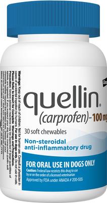 Show full view: Quellin (Carprofen) Chew for Dogs, 100-mg, 30 soft chews slide 2 of 6