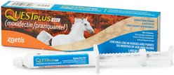 QUEST PLUS Gel Moxidectin & Praziquantel Dewormer & Boticide for Horses & Ponies, 0.5-fl oz syringe slide 1 of 9