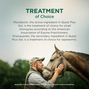 QUEST PLUS Gel Moxidectin & Praziquantel Dewormer & Boticide for Horses & Ponies, 0.5-fl oz syringe
