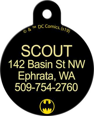Show full view: Quick-Tag Batman Circle Dog ID Tag slide 2 of 2