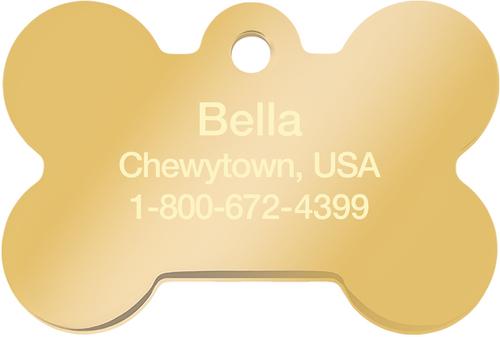 Show full view: Quick-Tag Bone Epoxy Enameled Personalized Dog ID Tag, Black, Large slide 3 of 4