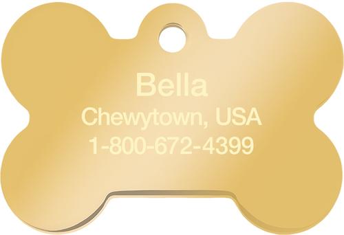 Show full view: Quick-Tag Bone Epoxy Enameled Personalized Dog ID Tag, Bronze, Large slide 4 of 5