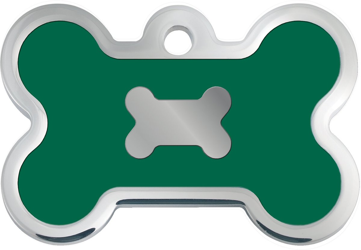Quick-Tag Bone Epoxy Enameled Personalized Dog ID Tag