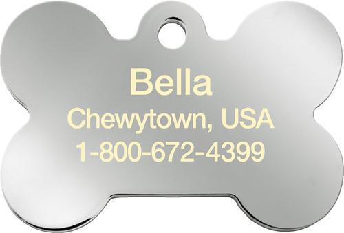 Show full view: Quick-Tag Bone Epoxy Enameled Personalized Dog ID Tag, Neon Green, Large slide 3 of 4