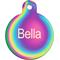 Show in main carousel: Quick-Tag Coated Metal Personalized Dog & Cat ID Tag, Metallic Rainbow, Large Circle slide 2 of 5