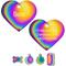Show in main carousel: Quick-Tag Coated Metal Personalized Dog & Cat ID Tag, Metallic Rainbow, Large Heart slide 1 of 5