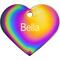 Show in main carousel: Quick-Tag Coated Metal Personalized Dog & Cat ID Tag, Metallic Rainbow, Large Heart slide 2 of 5