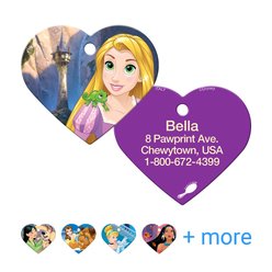 Quick-Tag Disney Heart Personalized Dog & Cat ID Tag, Large, Tangled