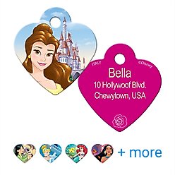Quick-Tag Disney Heart Personalized Dog & Cat ID Tag, Small, Beauty & the Beast