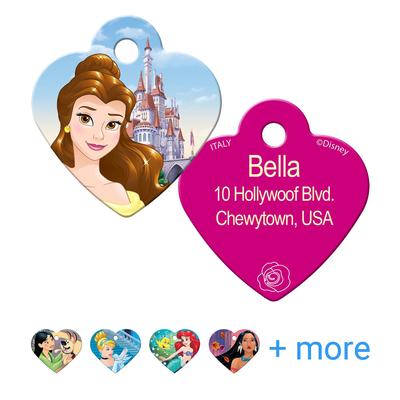Show full view: Quick-Tag Disney Heart Personalized Dog & Cat ID Tag, Small, Beauty & the Beast slide 1 of 6