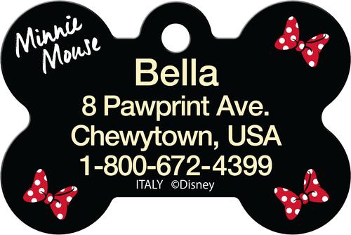 Show full view: Quick-Tag Disney Minnie Mouse Personalized Dog & Cat ID Tag, Large, slide 3 of 4