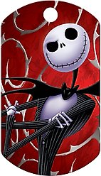 Quick-Tag Disney Skellington Military Personalized Dog & Cat ID Tag, Red slide 2 of 4