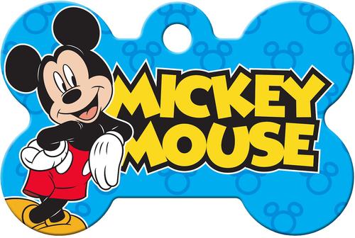 Show full view: Quick-Tag Disney's Mickey Mouse Bone Personalized Dog ID Tag, Blue slide 2 of 3
