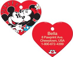 Quick-Tag Disney's Minnie & Mickey Heart Personalized Dog & Cat ID Tag