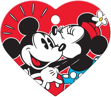 Show full view: Quick-Tag Disney's Minnie & Mickey Heart Personalized Dog & Cat ID Tag slide 2 of 5