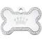 Show in main carousel: Quick-Tag Diva Bone & Etched Crown Personalized Dog ID Tag, Silver slide 3 of 6