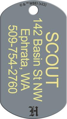 Show full view: Quick-Tag Harry Potter Hogwarts Crest Dog ID Tag slide 2 of 2