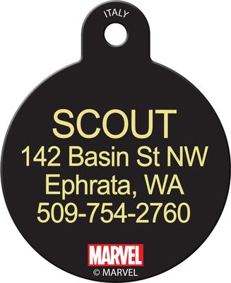Show full view: Quick-Tag Marvel Spiderman Eyes Circle Dog ID Tag slide 2 of 2