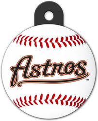 Quick-Tag MLB Circle Personalized Dog & Cat ID Tag, Large, Houston Astros