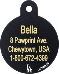 Quick-Tag MLB Circle Personalized Dog & Cat ID Tag, Large, LA Dodgers slide 2 of 3