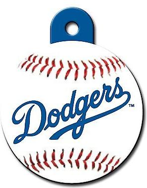 Show full view: Quick-Tag MLB Circle Personalized Dog & Cat ID Tag, Large, LA Dodgers slide 4 of 5