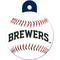 Show in main carousel: Quick-Tag MLB Circle Personalized Dog & Cat ID Tag, Large, Milwaukee Brewers slide 3 of 5